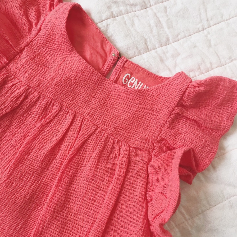 NWT Genuine Kids Coral Baby Girl Dress Gauze